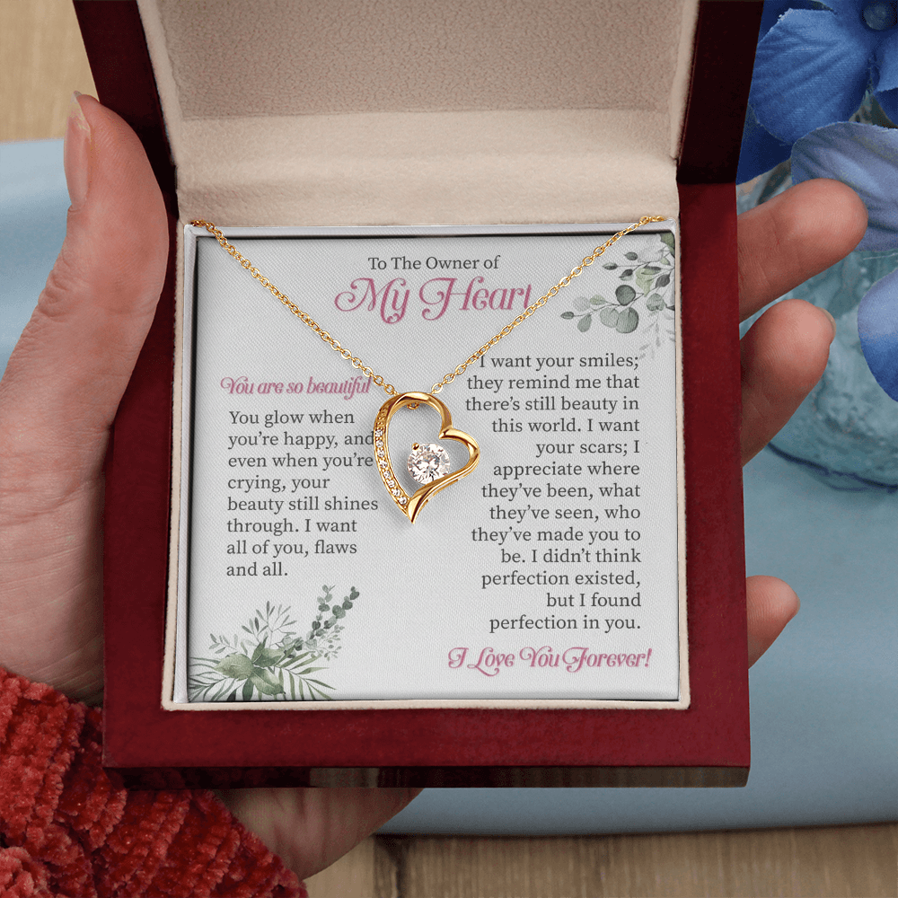 To My Beautiful Wife Forever Love Necklace | “You Are My Everything” Message Card