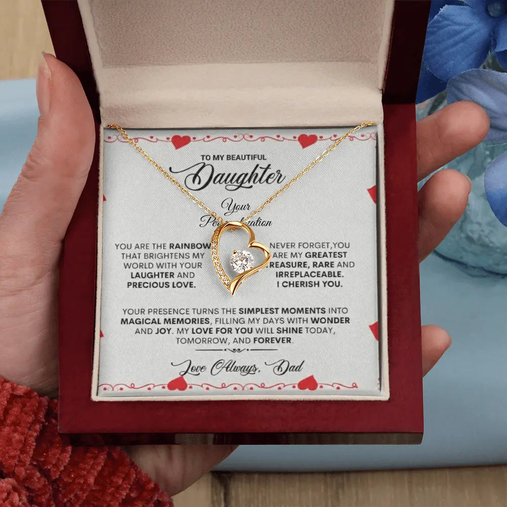 To My Beautiful Daughter – Forever Love Necklace from Dad ShineOn Fulfillment