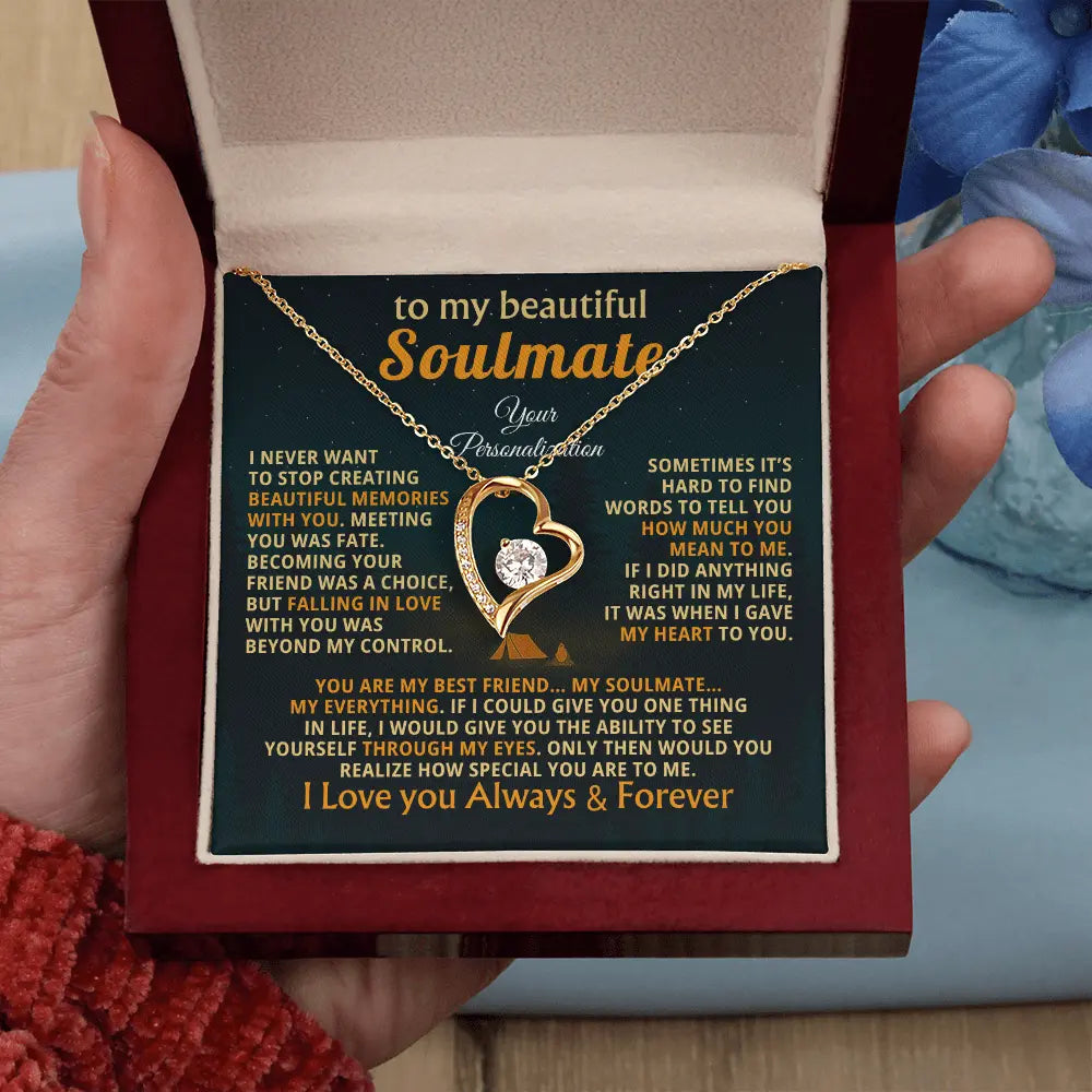 To My Beautiful Wife/ Soulmate Necklace – A Forever Love Gift That Says What Words Can't ShineOn Fulfillment