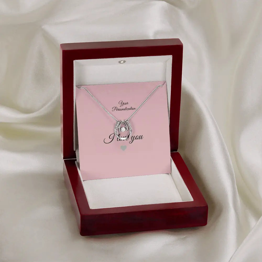 To My Wife, Girlfriend, Sister, Daughter, Niece, or Soulmate – Lucky in Love Dancing CZ Necklace ShineOn Fulfillment