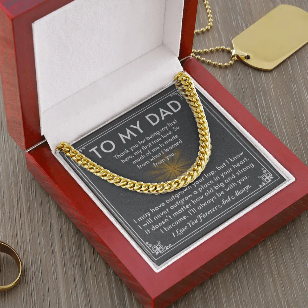 The Hero Dad Cuban Link Chain: A Timeless Gift That Honors the Man Who Shaped You ShineOn Fulfillment