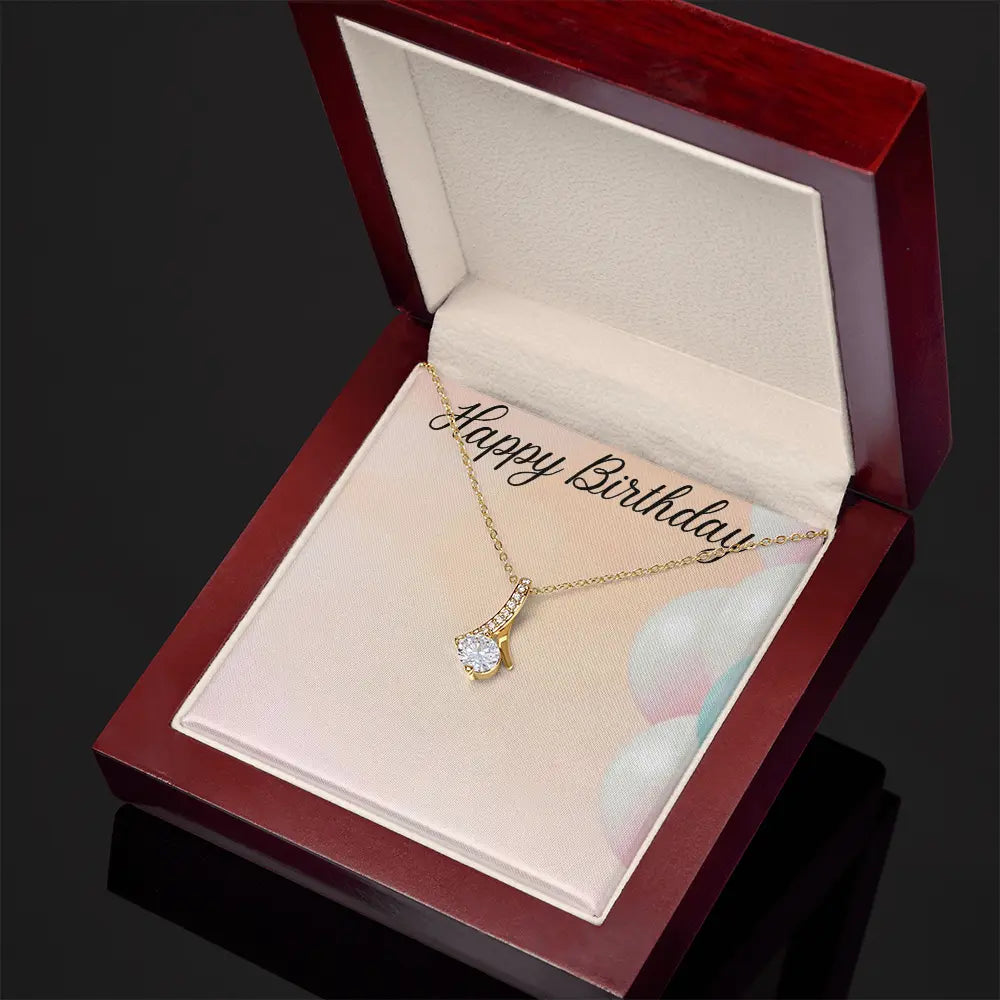 Happy Birthday Alluring Beauty Necklace for Wife, Girlfriend, Daughter, Mom, Niece, Sister & Soulmate ShineOn Fulfillment