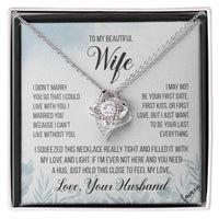To My Beautiful Wife – “Last Everything” Heart Necklace & Message Card (From Husband)