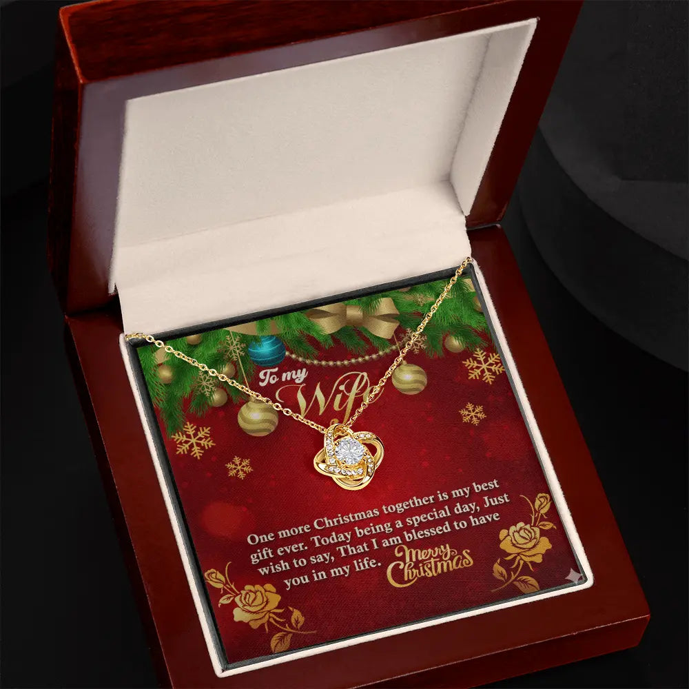 To My Wife — Christmas Love Knot Necklace ShineOn Fulfillment