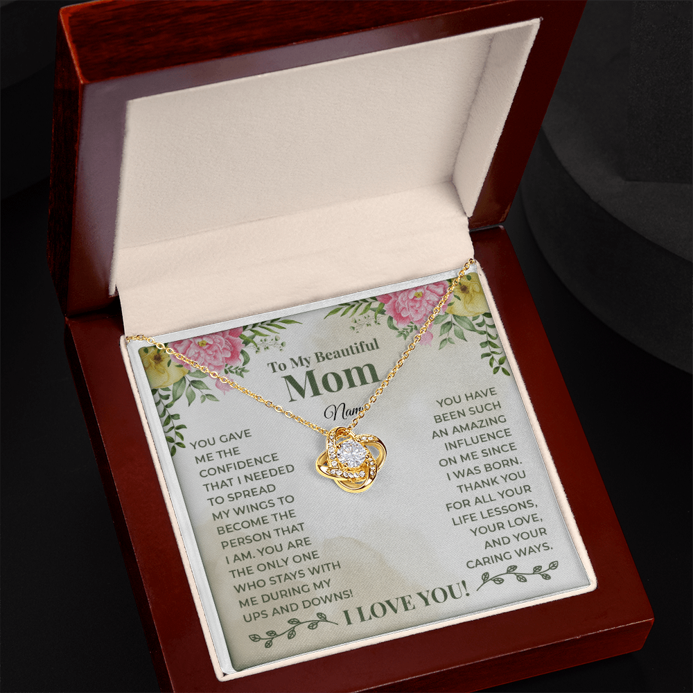 To My Beautiful Mom – Thank You for Shaping Who I Am Necklace