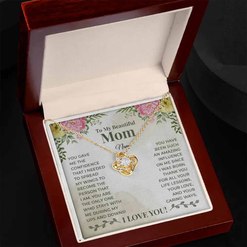 To My Beautiful Mom – Thank You for Shaping Who I Am Necklace ShineOn Fulfillment