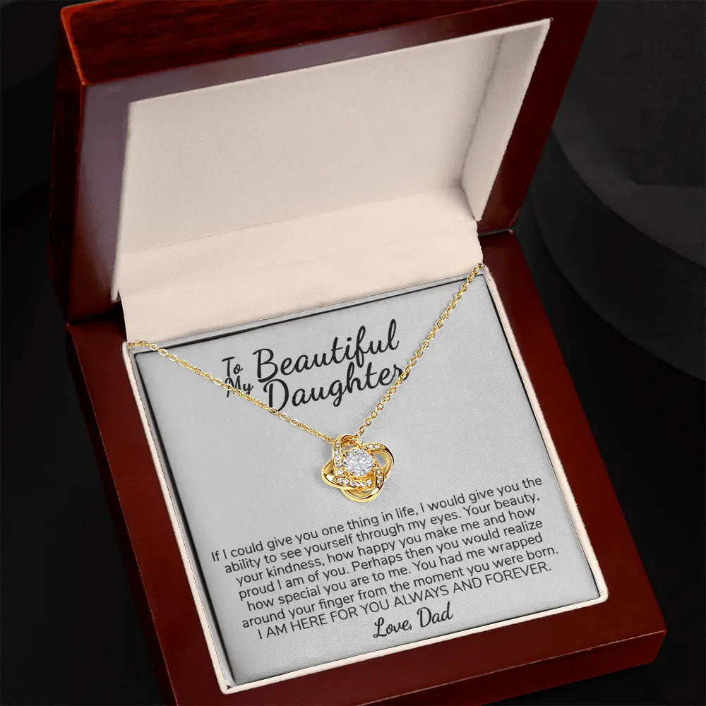 To My Beautiful Daughter from Dad | Always and Forever Message Card Gift ShineOn Fulfillment