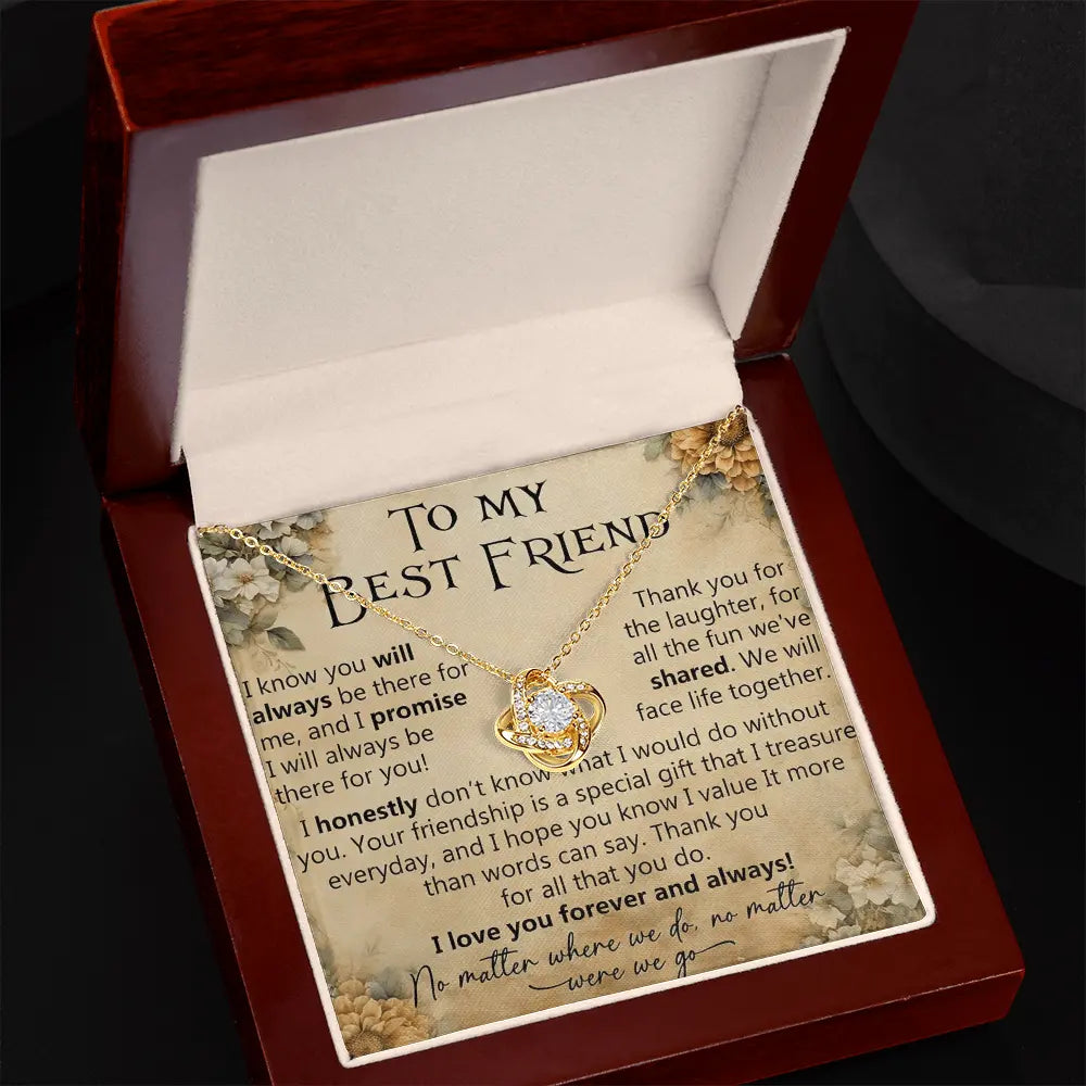 To My Best Friend – Love Knot Necklace | Forever & Always by My Side ShineOn Fulfillment