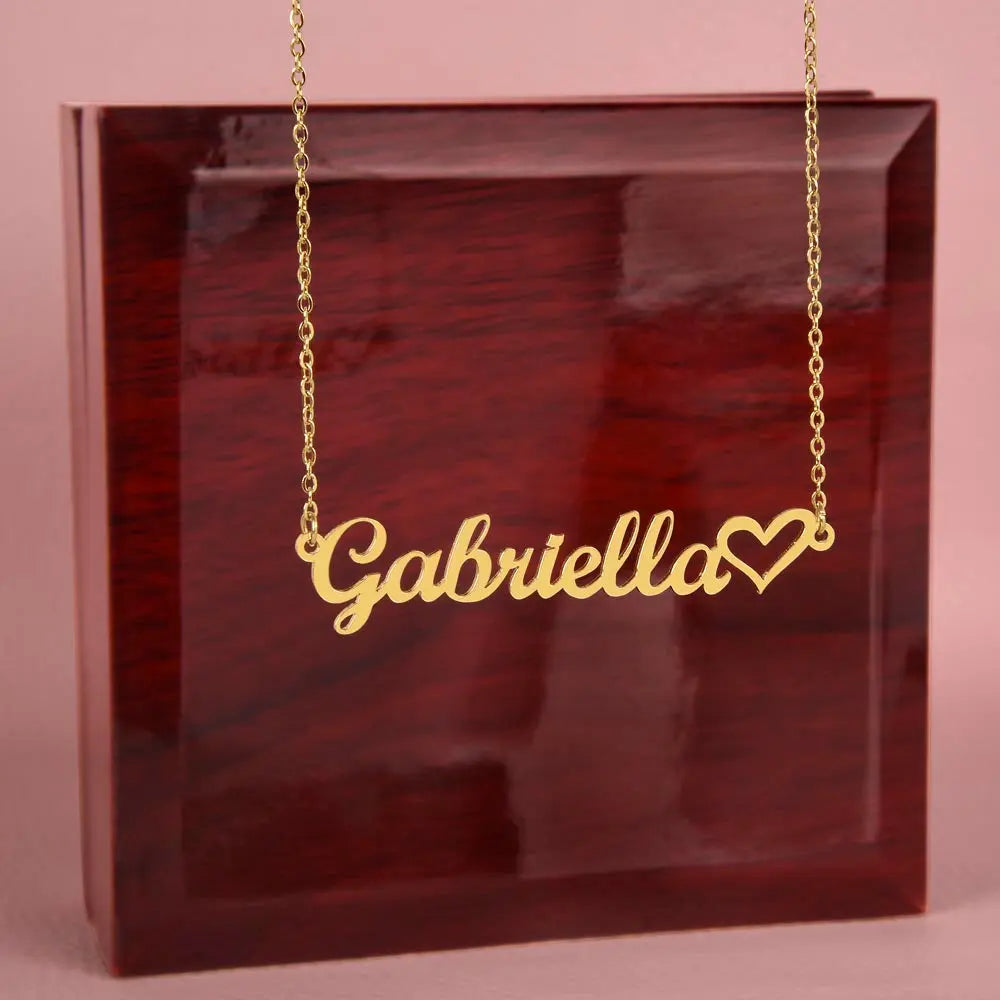To My Wife, Soulmate, Girlfriend, Daughter, Niece, Mom, or Sister – Personalized Heart Name Necklace ShineOn Fulfillment