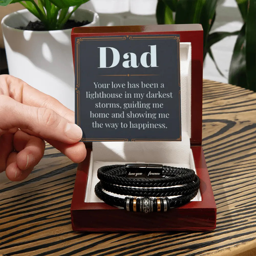 The Lighthouse Dad Bracelet: A Gift That Honors the Man Who Guided You Home ShineOn Fulfillment