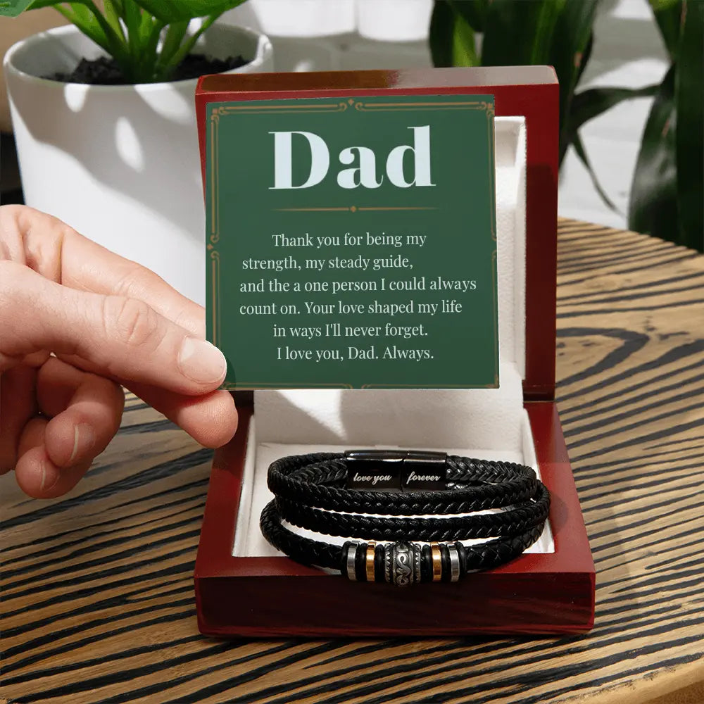 The Everlasting Bond Dad Bracelet: A Daily Reminder of Your Gratitude and Love ShineOn Fulfillment