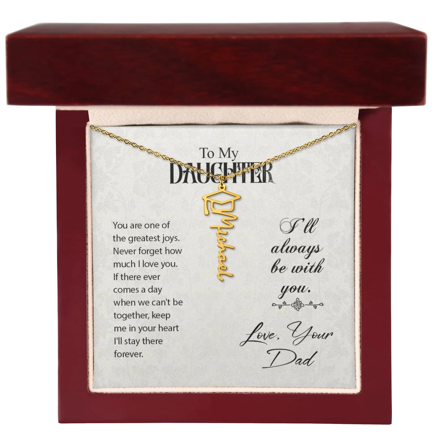 To my daughter-Graduation Necklace ShineOn Fulfillment