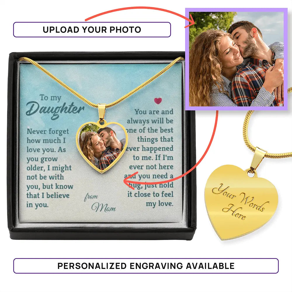 To My Daughter – Forever Love Heart Necklace from Mom ShineOn Fulfillment