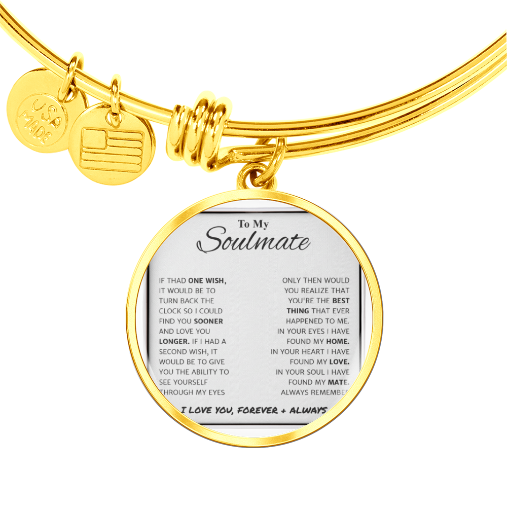To My Wife, Soulmate, or Girlfriend – Personalized Heart Bangle That Keeps You Close