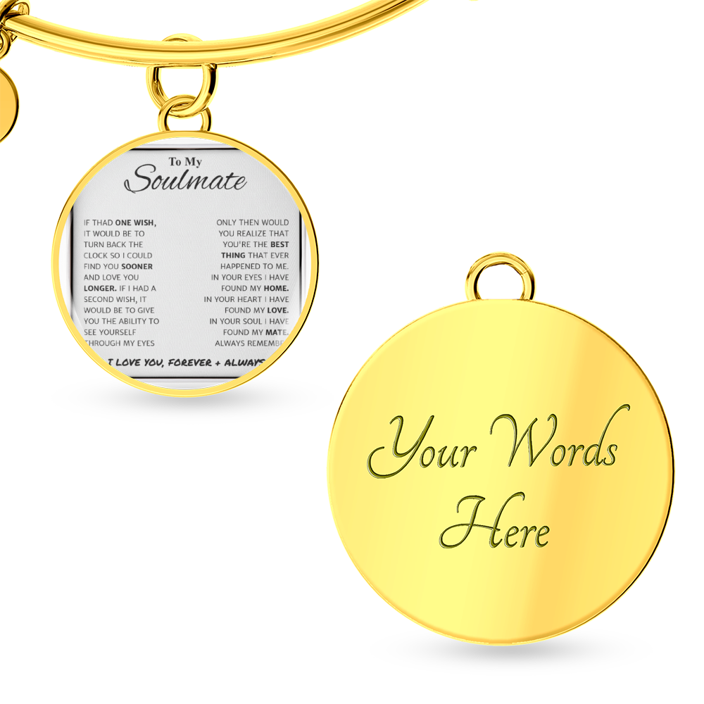 To My Wife, Soulmate, or Girlfriend – Personalized Heart Bangle That Keeps You Close