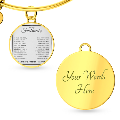 To My Wife, Soulmate, or Girlfriend – Personalized Heart Bangle That Keeps You Close