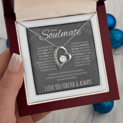 To My Wife and Soulmate Forever Love Necklace | “I Love You Forever & Always” Message Card
