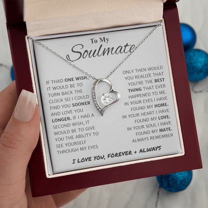 To My Wife Forever Love Necklace | “You're the Best Thing That Ever Happened to Me” Message Card