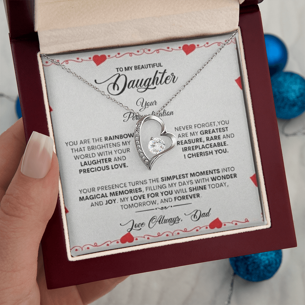 To My Beautiful Daughter – Forever Love Necklace from Dad