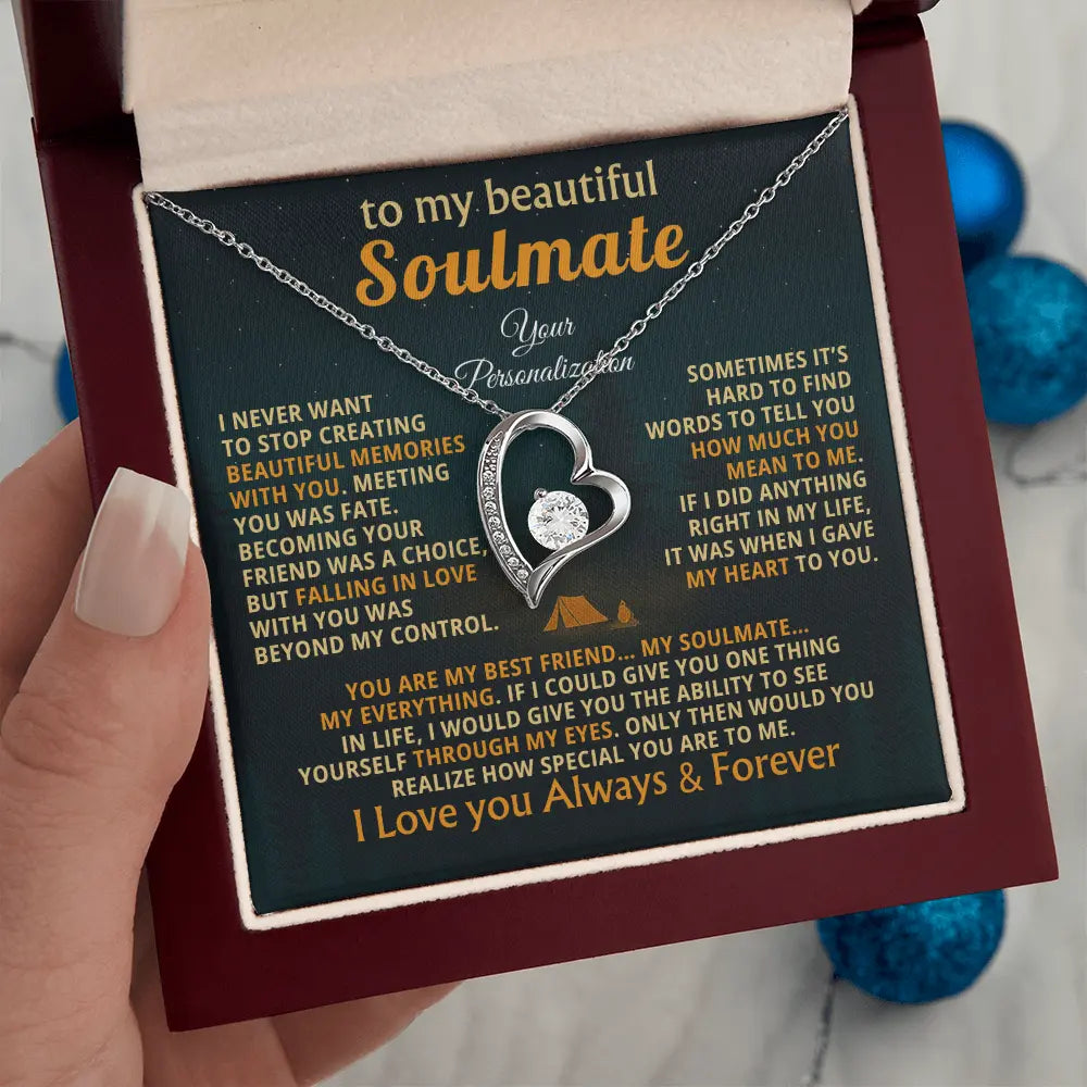 To My Beautiful Wife/ Soulmate Necklace – A Forever Love Gift That Says What Words Can't ShineOn Fulfillment