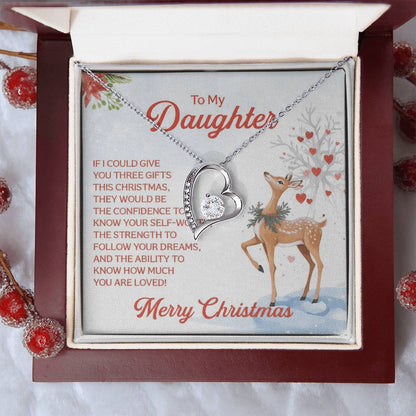 To My Daughter — Merry Christmas Forever Love Necklace