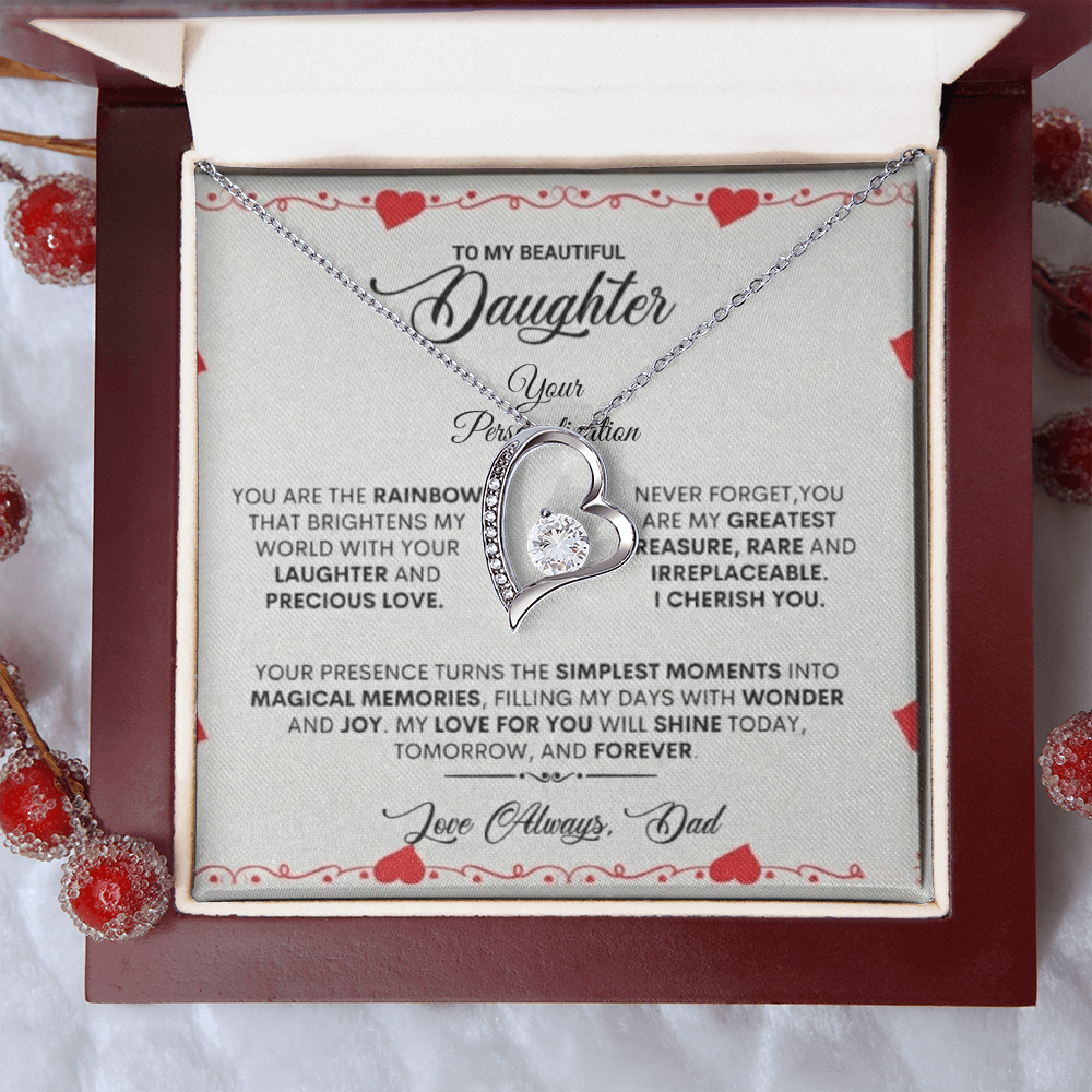 To My Beautiful Daughter – Forever Love Necklace from Dad