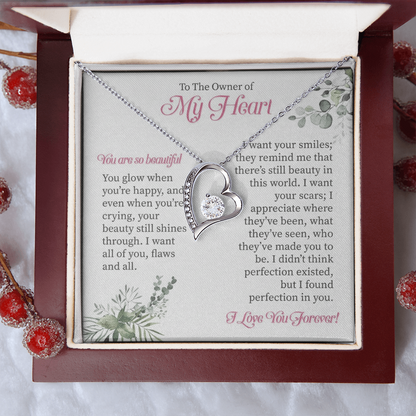 To My Beautiful Wife Forever Love Necklace | “You Are My Everything” Message Card