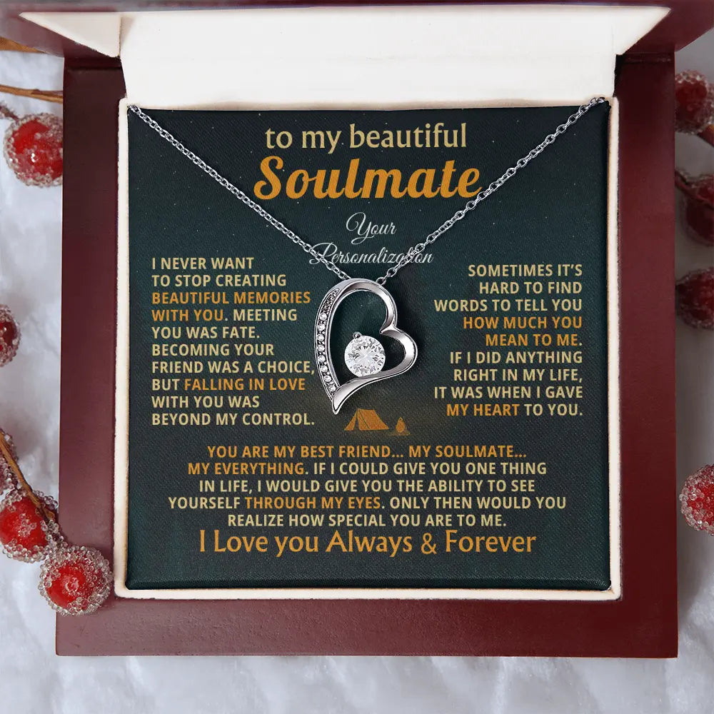 To My Beautiful Wife/ Soulmate Necklace – A Forever Love Gift That Says What Words Can't ShineOn Fulfillment