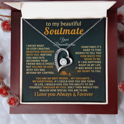 To My Beautiful Wife/ Soulmate Necklace – A Forever Love Gift That Says What Words Can't ShineOn Fulfillment