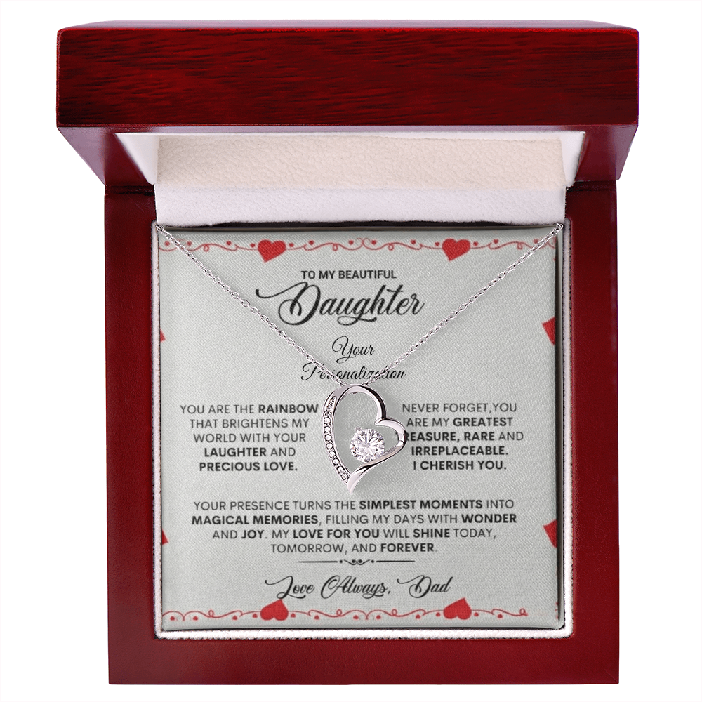 To My Beautiful Daughter – Forever Love Necklace from Dad