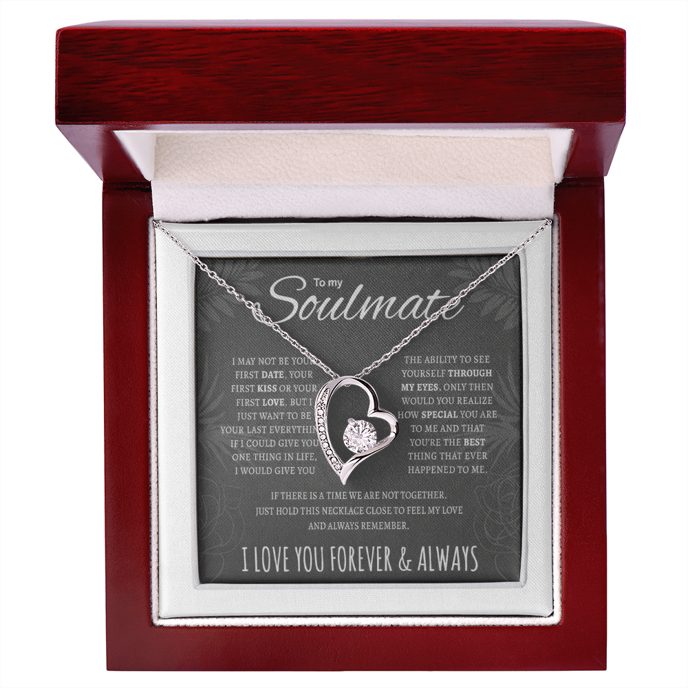 To My Wife and Soulmate Forever Love Necklace | “I Love You Forever & Always” Message Card