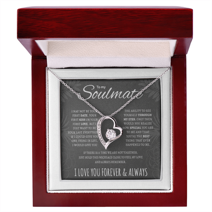 To My Wife and Soulmate Forever Love Necklace | “I Love You Forever & Always” Message Card