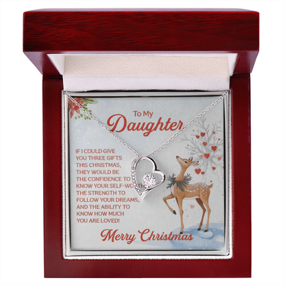 To My Daughter — Merry Christmas Forever Love Necklace