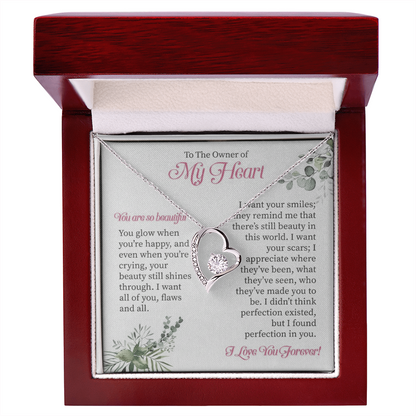 To My Beautiful Wife Forever Love Necklace | “You Are My Everything” Message Card