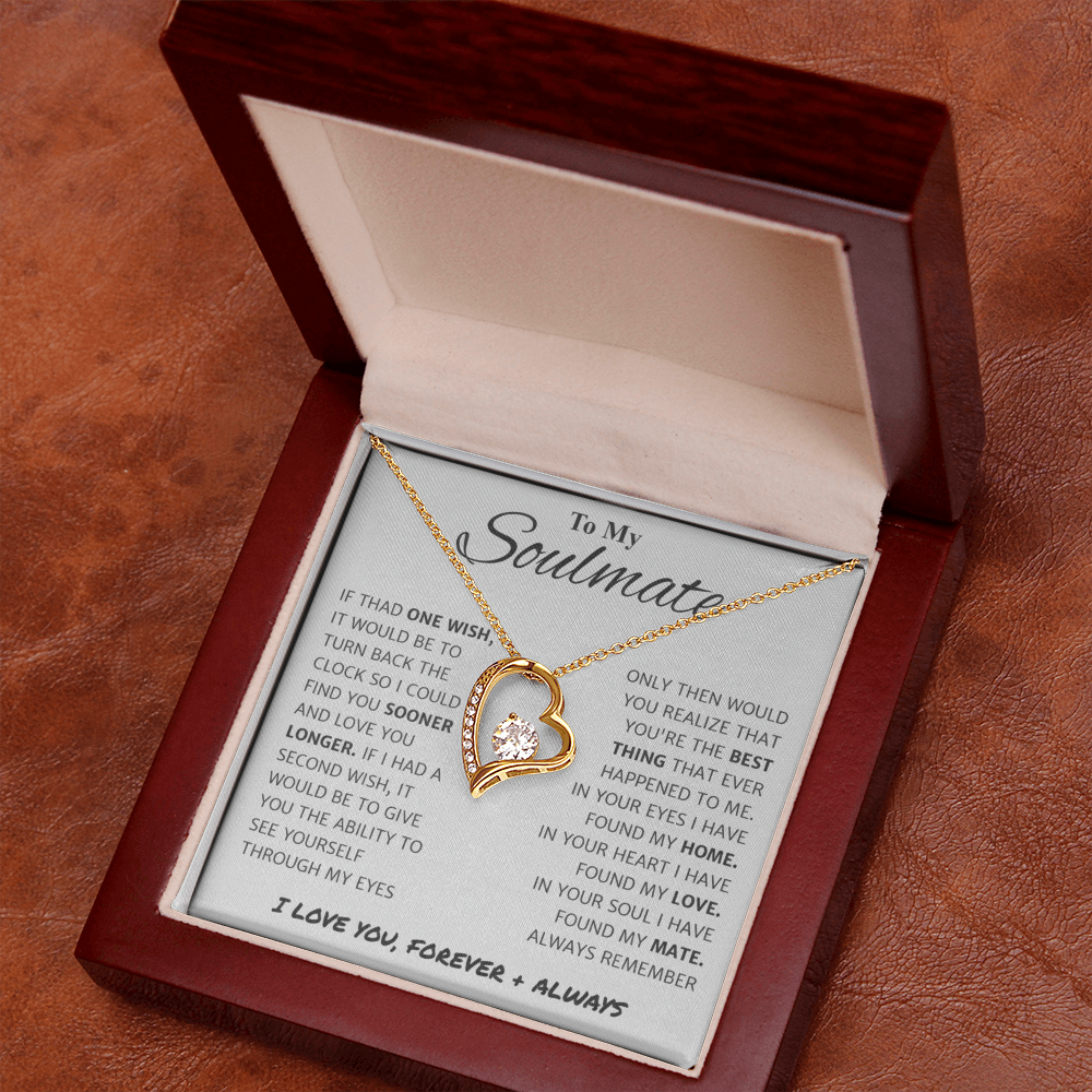 To My Wife Forever Love Necklace | “You're the Best Thing That Ever Happened to Me” Message Card