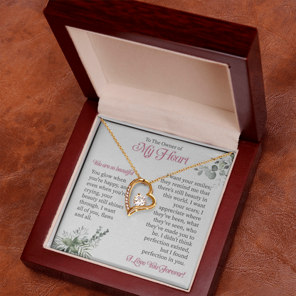 To My Beautiful Wife Forever Love Necklace | “You Are My Everything” Message Card