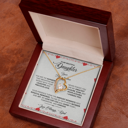 To My Beautiful Daughter – Forever Love Necklace from Dad