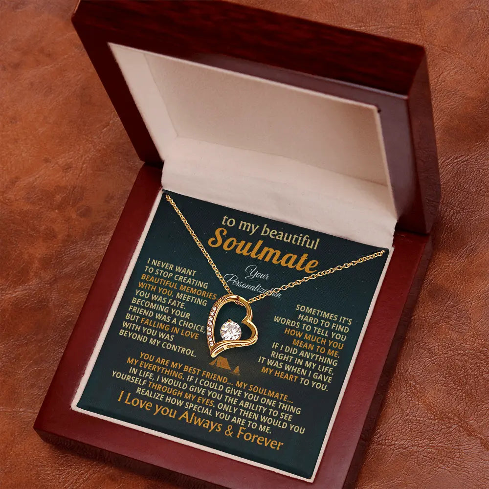 To My Beautiful Wife/ Soulmate Necklace – A Forever Love Gift That Says What Words Can't ShineOn Fulfillment