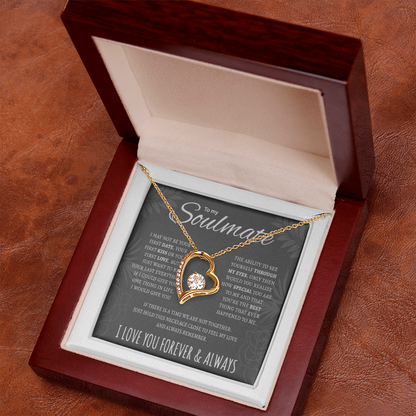 To My Wife and Soulmate Forever Love Necklace | “I Love You Forever & Always” Message Card