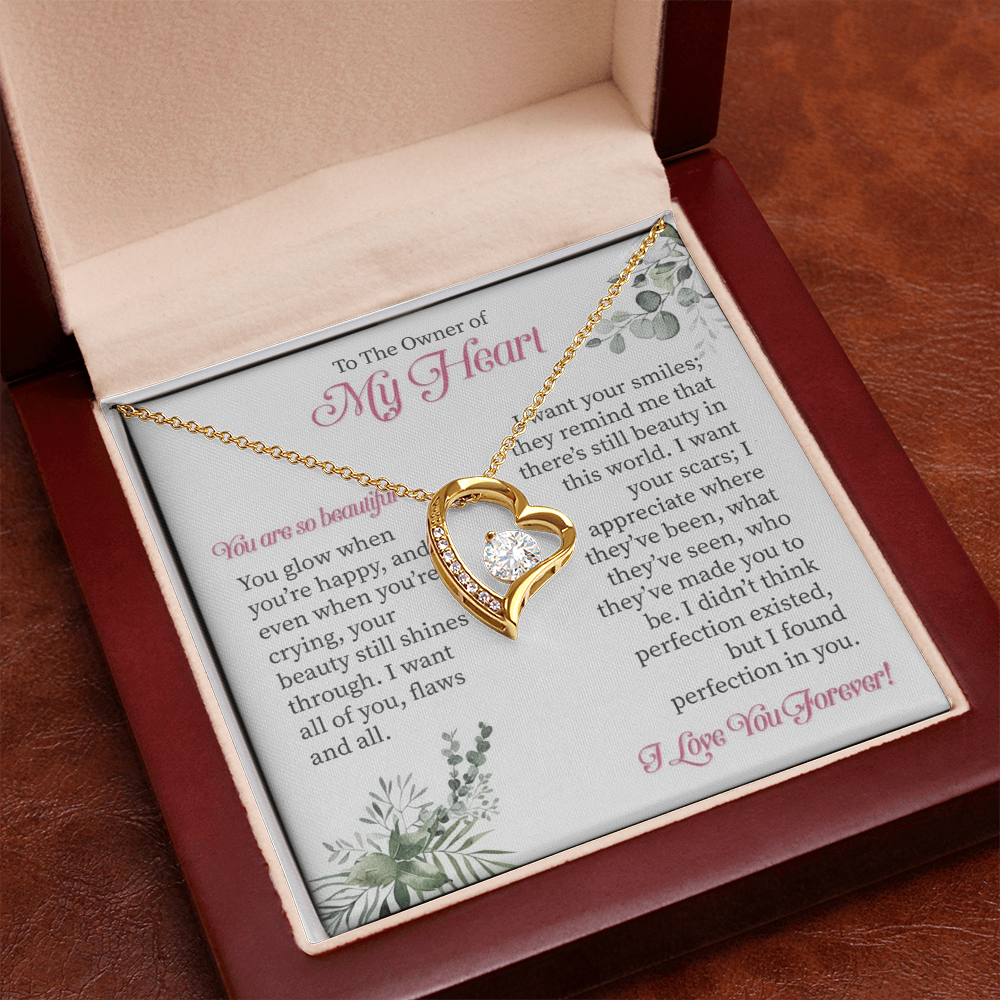 To My Beautiful Wife Forever Love Necklace | “You Are My Everything” Message Card