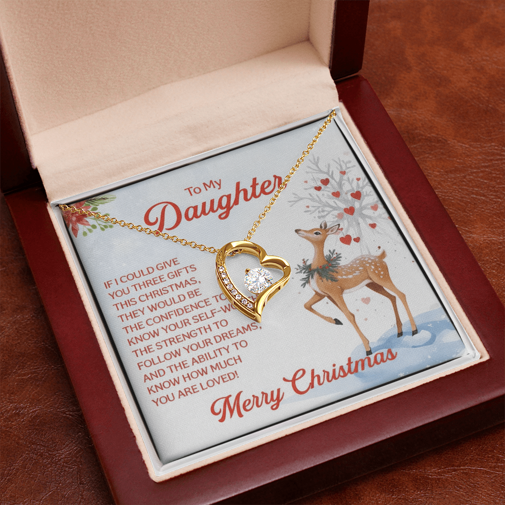To My Daughter — Merry Christmas Forever Love Necklace