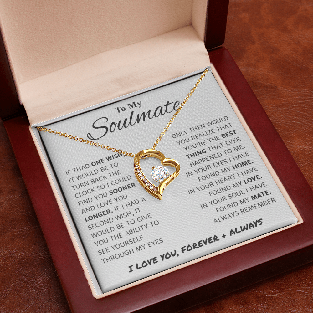 To My Wife Forever Love Necklace | “You're the Best Thing That Ever Happened to Me” Message Card