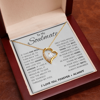 To My Wife Forever Love Necklace | “You're the Best Thing That Ever Happened to Me” Message Card