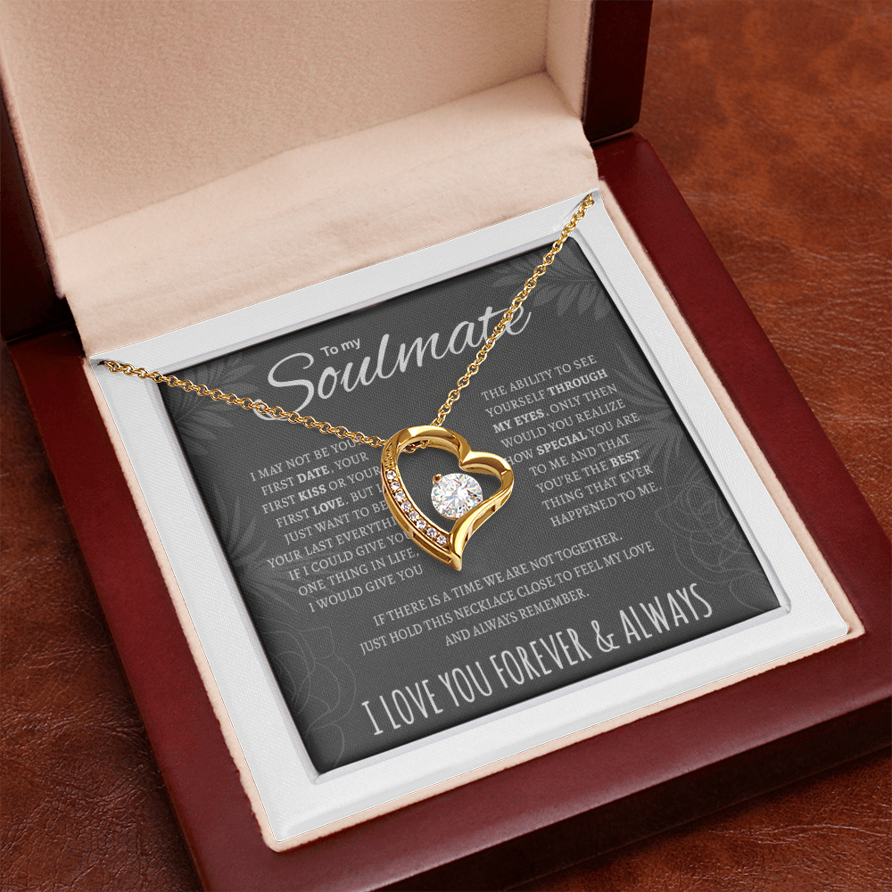 To My Wife and Soulmate Forever Love Necklace | “I Love You Forever & Always” Message Card
