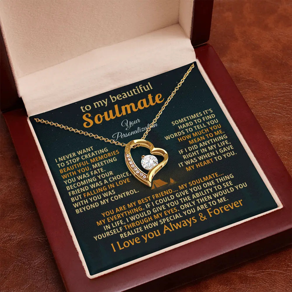 To My Beautiful Wife/ Soulmate Necklace – A Forever Love Gift That Says What Words Can't ShineOn Fulfillment