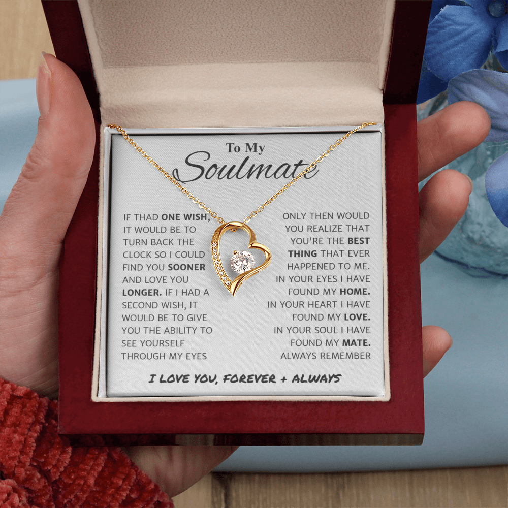 To My Wife Forever Love Necklace | “You're the Best Thing That Ever Happened to Me” Message Card