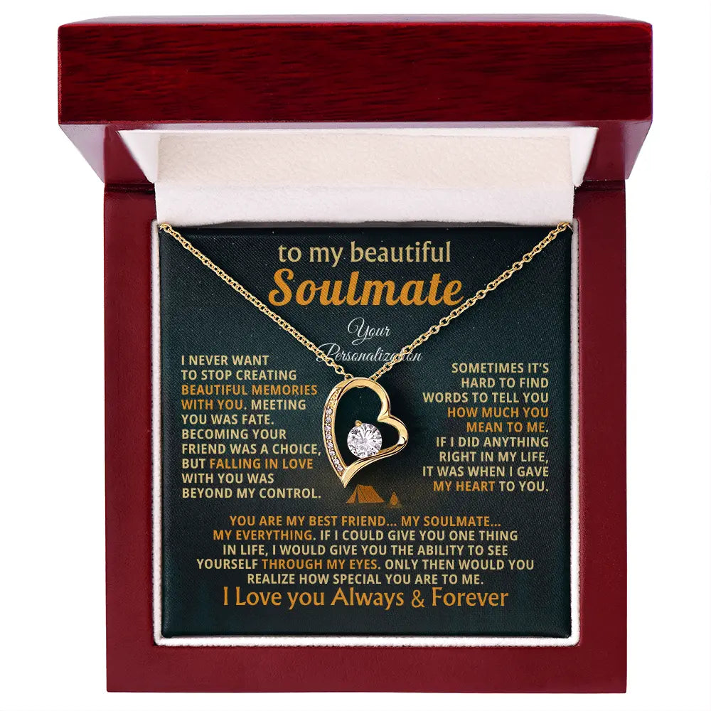 To My Beautiful Wife/ Soulmate Necklace – A Forever Love Gift That Says What Words Can't ShineOn Fulfillment