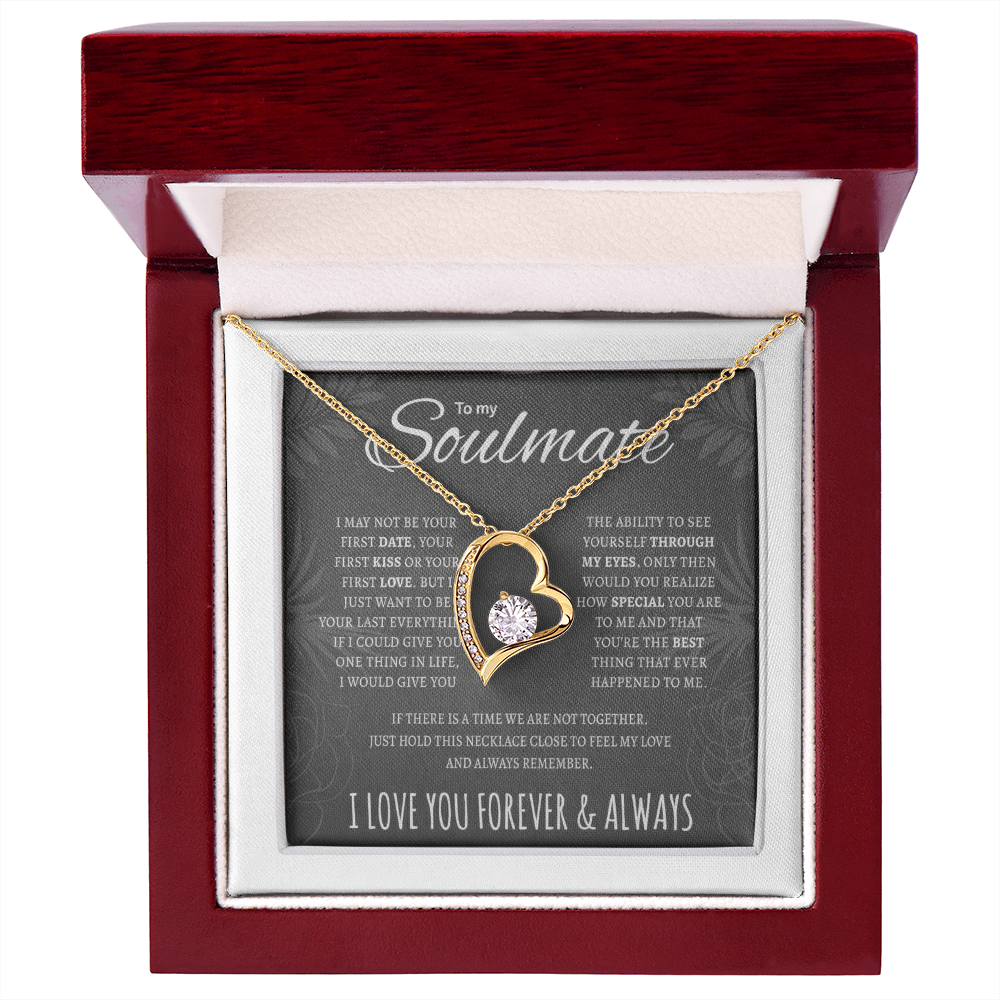 To My Wife and Soulmate Forever Love Necklace | “I Love You Forever & Always” Message Card