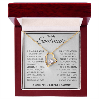 To My Wife Forever Love Necklace | “You're the Best Thing That Ever Happened to Me” Message Card