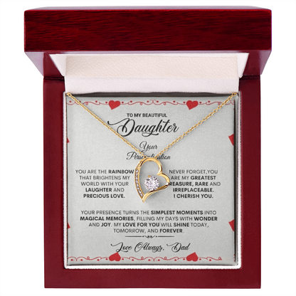 To My Beautiful Daughter – Forever Love Necklace from Dad